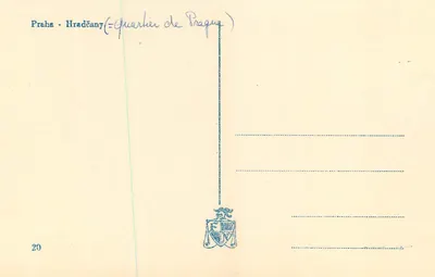Praga - Hradčany (= dzielnica Pragi) — wydawca nieznany, nr 20 — Rewers