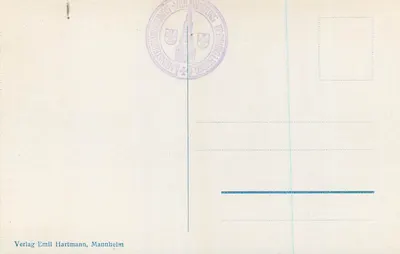 Freiburg i. B. — Münster, południowe portal — Verlag Emil Hartmann, Mannheim, nr 340 — Rewers