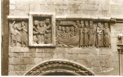 Esculturas "Noé e o Arca" e "Daniel" — Catedral de Lincoln — G 837