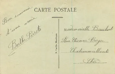 Préveranges (Cher) — Zamek GOUTTES — wydawca B. Iaville, Montluçon, n°722 — Rewers