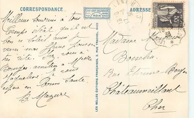 Toulon — Widok Corniche de la Mitre au Mourillon — Wydawnictwo ADIA, nr 12060 — Rewers