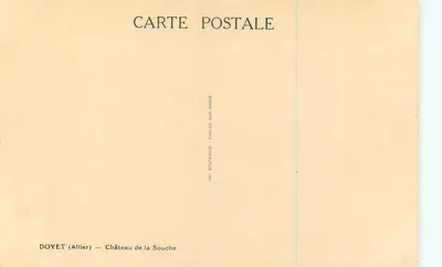 Castelo de La Souche — Doyet (Allier) — editor MP Bourgédis — Verso