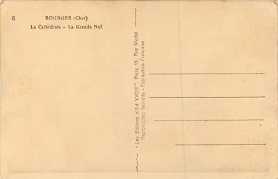 Bourges (Cher) — Katedra — La Grande Nef — YVON — Rewers