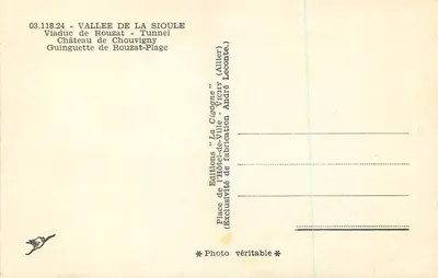 Wieniec Rouzat — Cigogne — Wydawnictwo Hôtel-de-Ville, Vichy — Rewers