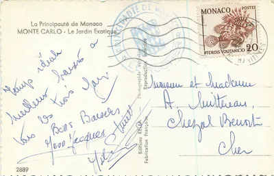 Jardim Exótico de Monte Carlo — Mônaco — Edições Relea — Verso