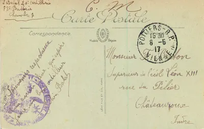 Poitiers — A Catedral — LL. — n°9 — Verso