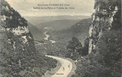 Desfiladeiro da Pyle e Vale do Ain — Arredores de Orgelet (Jura) — Cliché Tournier