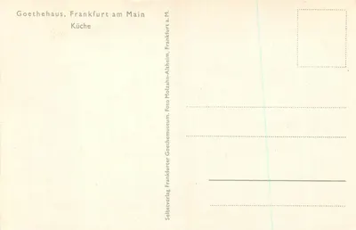 Cozinha do Goethehaus — Frankfurt am Main — Foto Molzahn-Museum — Verso