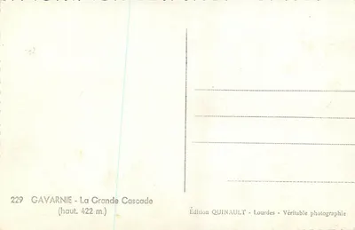 Gavarnie — Wielka Kaskada — Wydawnictwo Quinault, Lourdes — Rewers