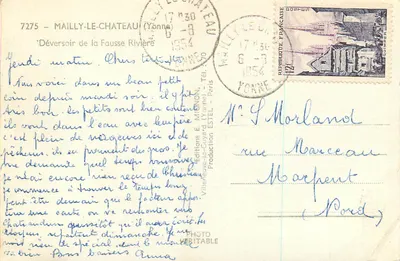 Desaguador da Falsa Rio — Mailly-le-Château (Yonne) — Editor E. Mignon — Verso