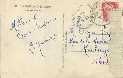 Saint-Chamond (Loire) — Vista geral — Edição J. Lafond, n°51 — Verso
