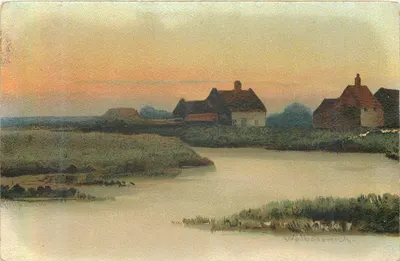 Bilhete postal antigo Chaumiere