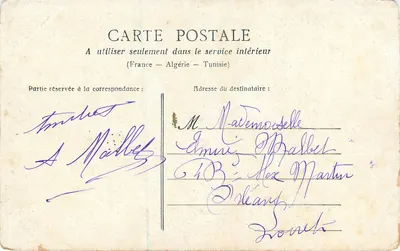 Pierwszy spotkanie — Romantyczny wiersz — P.S.C. Paris — Rewers