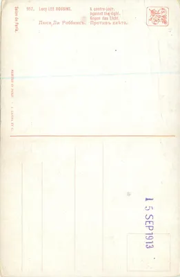 Lucy Lee Robbins — A contre-jour — Salon de Paris, n° 957 — Verso