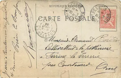 Gracz na flet — Montmartre — LORWINS, nr 10 — Rewers