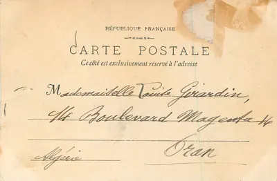 Marseille — La Cannebière (widok z Cours Saint-Louis) — Fototyp E. Lacour, 19 rue Thubaneau — 1809 — Rewers