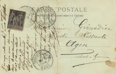Stara pocztówka Arcachon Grand Hotel — Rewers