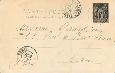 Bilhete postal antigo Le Cantal Ilustre Le Pas de la Cere (próximo a Thiezac) (carta 1900) — Verso
