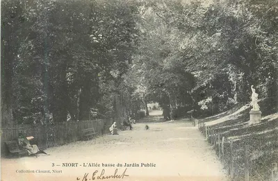 Niort - A Avenida Baixa do Jardim Público — Coleção Clouzot, Niort, editada por M. E. Lambert