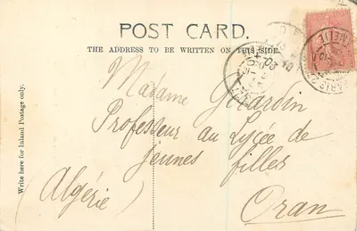 Water Lane, Guernsey — Série Valentinines — editor desconhecido — Verso