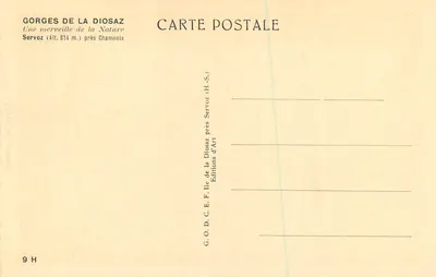 Wodospad Aigle — Góry Diosaz blisko Chamonix — Wydawnictwo Art Servoz — Rewers