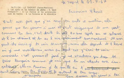 Le Tréport — vista panorámica — Éditions La Clagnière — Reverso