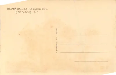 Saumur (M.-et-L.) — Zamek z XV wieku — strona południowo-wschodnia — R. Dorange — Rewers