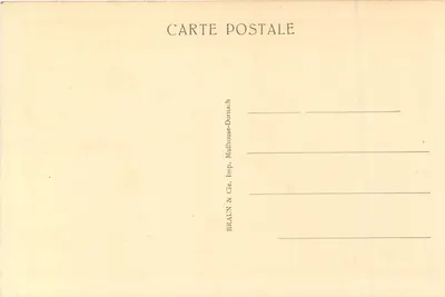 Spadzista La Lauch — Trasa do jeziora — seria 1190 — wydawca BRAUN & Cie, Mulhouse-Dornach — Rewers