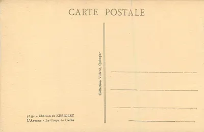 Kasteel van KÉRIOLET — Het Wachthuis — Collection Villard, Quimper — Achterkant