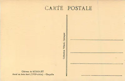Altar de madeira dourada — século XVII — Castelo de Kériolet, Capela — Coleção Villard, Quimper — Verso