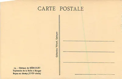Castello di Kériollet — Tappeto della Sala da Pranzo (XVIII secolo) — Collezione Villard, Quimper — Verso