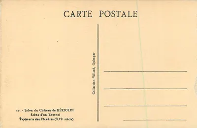 Cena de um Torneio — Tapeçaria das Flandres (século XVI) — Coleção Villard, Quimper — Verso