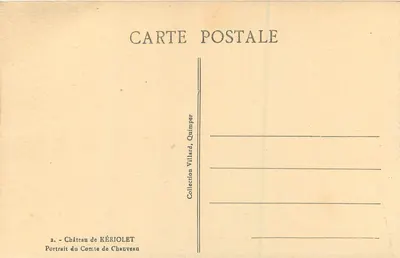 Retrato do Conde de Chauveau — Castelo de Kériolet — Coleção Villard, Quimper — Verso