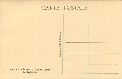 Zamek Kériolet — Sala Strażników — Tapyserie — Zbiór Villard, Quimper — Rewers