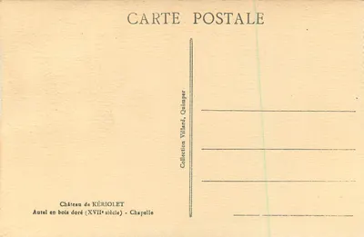 Goudverzilverde altaar — 17e eeuw — Kasteel van KÉRIOLET, Kapel — Achterkant
