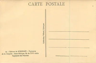 Castelo de KÉRIOLET — Tapeçaria bíblica, final do século XVI — Coleção Villard, Quimper — Verso