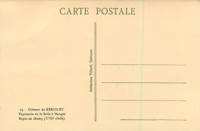 Castelo de Kériollet — Tapeçaria da Sala de Jantar (século XVII) — Coleção Villard, Quimper — Verso