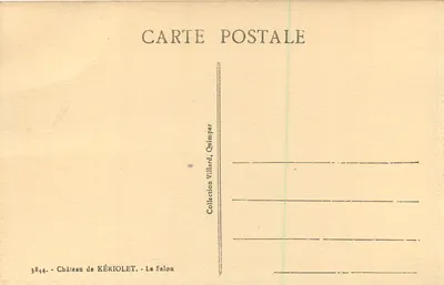 Château de KÉRIOLET — The Salon — Collection Villard, Qaimper — Back