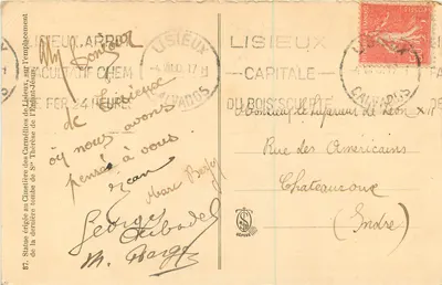 Statua della Madonna del Bois-Sculpte — Lisieux — Editore sconosciuto, n. 87 — Verso