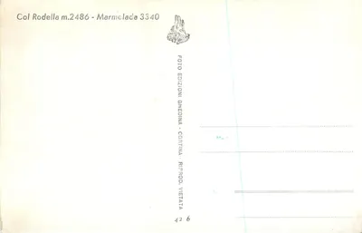 Col Rodella m.2486 — Marmolada 3340 — Wydawnictwo Ghedina, Cortina — Rewers