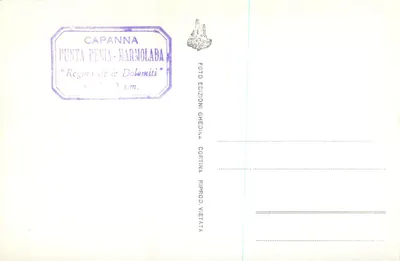 La Marmolada m.3340 — Północna stroma — Wydawnictwo Ghedina — Rewers