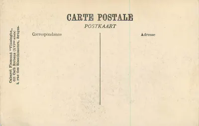 Dos ancianos — escena de memoria — Cabaret Flamand 'Vlissinghe', Brujas — Reverso