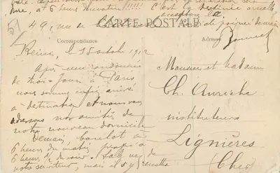 Reims — Panorama — Editor E.D. n°28 — Verso
