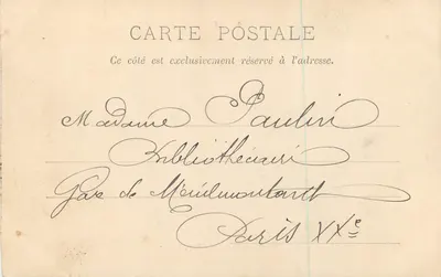 Reims — Les Promenades — Editor L. Veuve Léon & Cie, n°26 — Verso