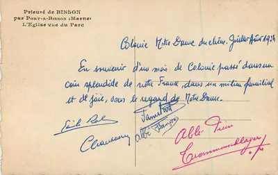 Priorado de Binson — A Igreja vista do parque — editor desconhecido — Verso