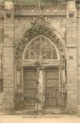 Sézanne (Marne) — Portal da Igreja — Ed. Marton