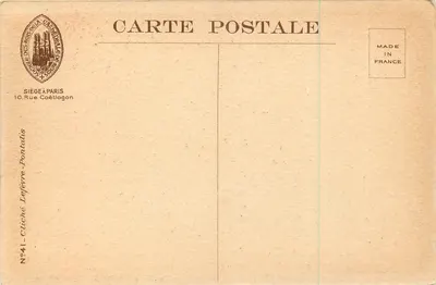 Reims — Katedra — Statuy porty południowego skrzydła zniszczone po pożarze w 1914 — wydawca: Cliché Lefèvre, Paryż — Rewers