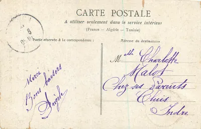 Bilhete postal antigo Uma Jovem Mãe E Quando Mignonne a Sur Meter seus Pequenos Meias — Verso