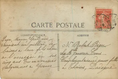 Due bambini — Compleanno — Parigi, n°338 — Verso