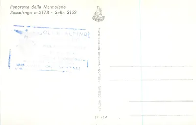 Panorama Marmolady — Sassolungo m.3178 - Sella 3152 — Club Alpino Italiano — Rewers